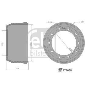 Bremstrommel 171658 für DAF