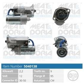 Köp Startmotor av MEAT & DORIA 5040138 till det låga priset 1828,19 kr