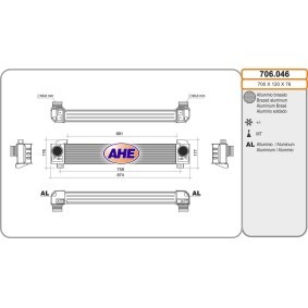 Köp Intercooler av AHE 706.046 till det låga priset 3429,94 kr
