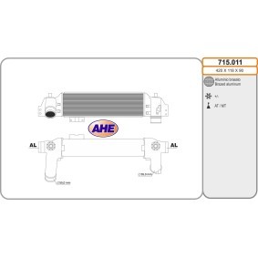 Kjøp Intercooler av AHE 715.011 til den lave prisen 3408,90 NOK