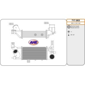 Kjøp Intercooler av AHE 717.003 til den lave prisen 2409,55 NOK