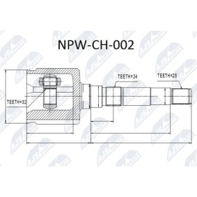 Comprar Juego de articulación, árbol de transmisión de NTY NPW-CH-002 a bajo precio de 66,29 €