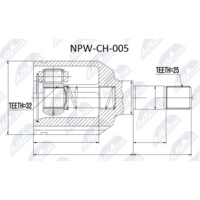 Comprar Juego de articulación, árbol de transmisión de NTY NPW-CH-005 a bajo precio de 78,50 €