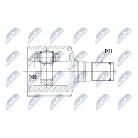 Comprar Juego de articulación, árbol de transmisión de NTY NPW-FR-095 a bajo precio de 66,10 €