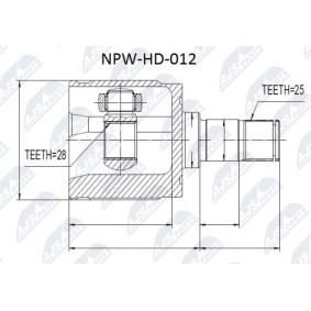 Comprar Juego de articulación, árbol de transmisión de NTY NPW-HD-012 a bajo precio de 32,72 €