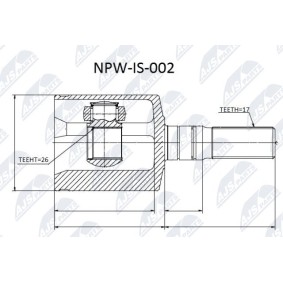 Comprar Juego de articulación, árbol de transmisión de NTY NPW-IS-002 a bajo precio de 85,61 €
