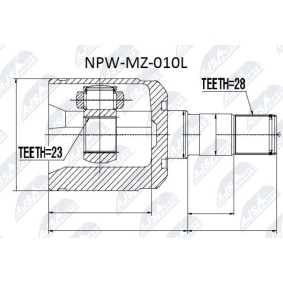Comprar Juego de articulación, árbol de transmisión de NTY NPW-MZ-010L a bajo precio de 76,02 €