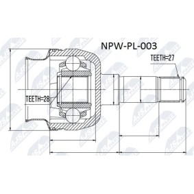 Comprar Juego de articulación, árbol de transmisión de NTY NPW-PL-003 a bajo precio de 74,76 €