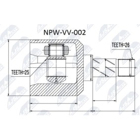 Comprar Juego de articulación, árbol de transmisión de NTY NPW-VV-002 a bajo precio de 73,95 €