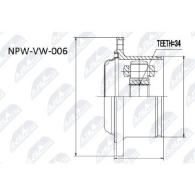 Comprar Juego de articulación, árbol de transmisión de NTY NPW-VW-006 a bajo precio de 59,00 €
