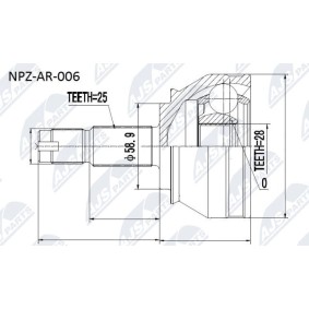 Comprar Juego de articulación, árbol de transmisión de NTY NPZ-AR-006 a bajo precio de 64,00 €
