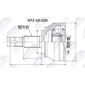Comprar Juego de articulación, árbol de transmisión de NTY NPZ-AR-008 a bajo precio de 58,25 €