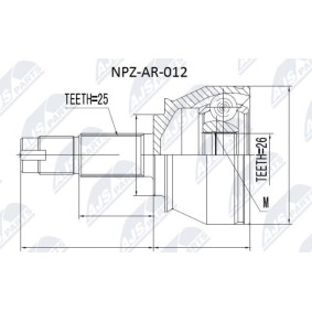 Comprar Juego de articulación, árbol de transmisión de NTY NPZ-AR-012 a bajo precio de 55,88 €