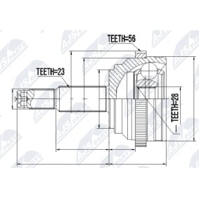 Comprar Juego de articulación, árbol de transmisión de NTY NPZ-CH-000 a bajo precio de 30,82 €