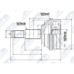 Comprar Juego de articulación, árbol de transmisión de NTY NPZ-CH-001 a bajo precio de 38,87 €