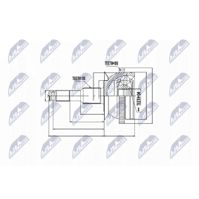 Comprar Juego de articulación, árbol de transmisión de NTY NPZ-CH-014 a bajo precio de 27,17 €