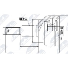 Comprar Juego de articulación, árbol de transmisión de NTY NPZ-CH-019 a bajo precio de 94,76 €