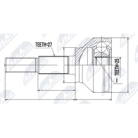 Achetez des Jeu de joints, arbre de transmission NTY NPZ-CH-025 à prix pour 48,56 €
