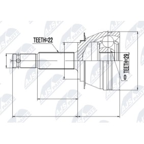 Comprar Juego de articulación, árbol de transmisión de NTY NPZ-DW-001 a bajo precio de 29,36 €