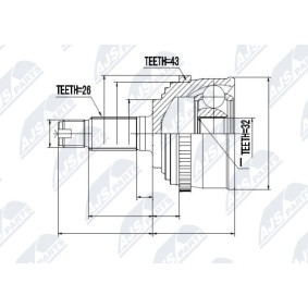 Comprar Juego de articulación, árbol de transmisión de NTY NPZ-HD-038 a bajo precio de 36,15 €