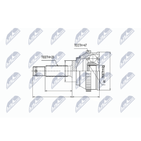 Comprar Juego de articulación, árbol de transmisión de NTY NPZ-HY-510 a bajo precio de 42,01 €