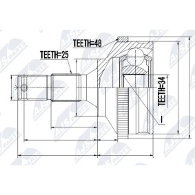 Comprar Juego de articulación, árbol de transmisión de NTY NPZ-PE-027 a bajo precio de 54,31 €