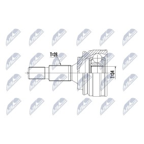 Comprar Juego de articulación, árbol de transmisión de NTY NPZ-PE-031 a bajo precio de 48,50 €