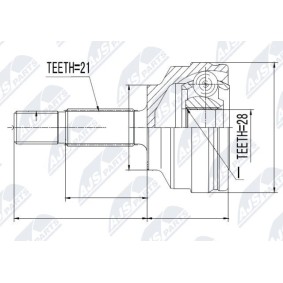 Comprar Juego de articulación, árbol de transmisión de NTY NPZ-RE-022 a bajo precio de 43,92 €