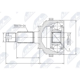 Comprar Juego de articulación, árbol de transmisión de NTY NPZ-RV-009 a bajo precio de 25,03 €