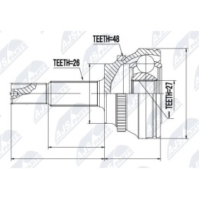 Comprar Juego de articulación, árbol de transmisión de NTY NPZ-TY-081 a bajo precio de 55,57 €
