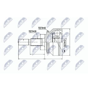 Comprar Juego de articulación, árbol de transmisión de NTY NPZ-VV-016 a bajo precio de 23,16 €