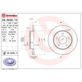 Comprar Disco de freno de BREMBO 08.A029.10 a bajo precio de 34,57 €