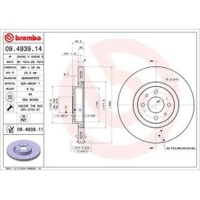 Comprar Disco de freno de BREMBO 09.4939.14 a bajo precio de 46,69 €