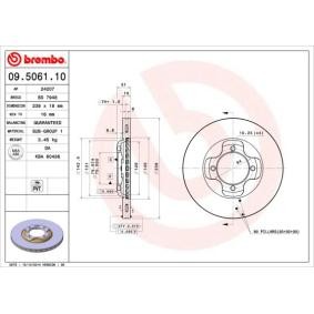 Comprar Disco de freno de BREMBO 09.5061.10 a bajo precio de 32,64 €
