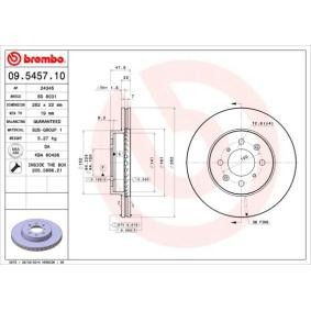 Comprar Disco de freno de BREMBO 09.5457.10 a bajo precio de 64,11 €