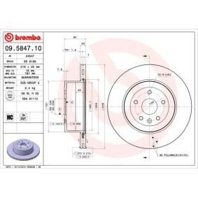Osta Jarrulevy BREMBO:llä 09.5847.10 edullisesti hintaan 62,15 €