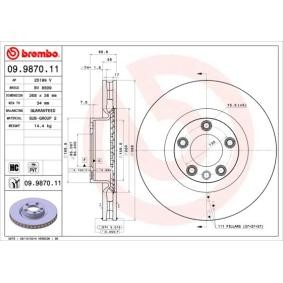 Köp Bromsskiva av BREMBO 09.9870.11 till det låga priset 1467,14 kr