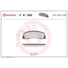Acquista Kit pastiglie freni da BREMBO P 41 002 a buon mercato per soli 26,75 €
