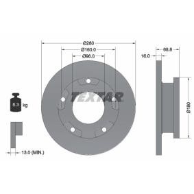 Achetez des Disque de frein TEXTAR 92159103 à prix pour 43,09 €