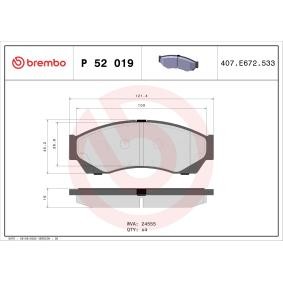 Köp Bromsbelägg av BREMBO P 52 019 till det låga priset 743,32 kr