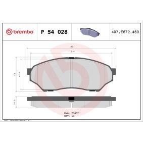 Köp Bromsbelägg av BREMBO P 54 028 till det låga priset 406,59 kr