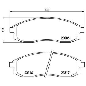 Köp Bromsbelägg av BREMBO P 54 037 till det låga priset 623,02 kr