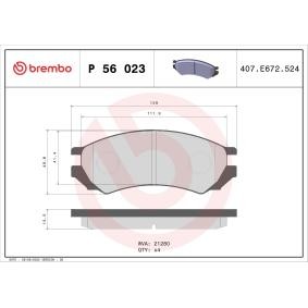 Köp Bromsbelägg av BREMBO P 56 023 till det låga priset 430,85 kr
