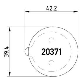 Köp Bromsbeläggssats, parperingsbroms av BREMBO P 61 014 till det låga priset 255,07 kr