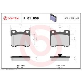 Köp Bromsbelägg av BREMBO P 61 059 till det låga priset 305,54 kr