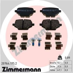 Comprar Juego de pastillas de freno de ZIMMERMANN 20764.175.2 a bajo precio de 40,04 €