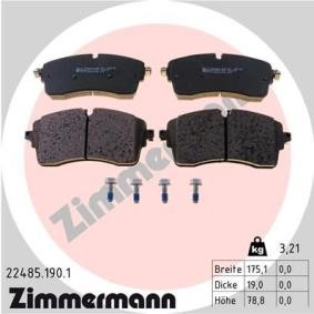 Comprar Juego de pastillas de freno de ZIMMERMANN 22485.190.1 a bajo precio de 127,57 €