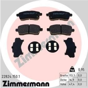 Comprar Juego de pastillas de freno de ZIMMERMANN 22824.150.1 a bajo precio de 55,96 €