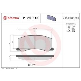 Köp Bromsbelägg av BREMBO P 79 010 till det låga priset 396,25 kr