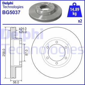 Osta Jarrulevy DELPHI:llä BG5037 edullisesti hintaan 49,64 €